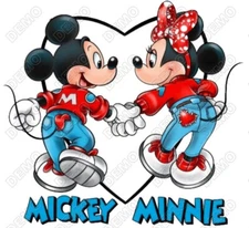 Disney Mickey and Minnie Mouse  DTF  Shirt Iron on Transfer