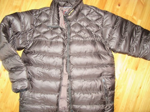 Orage Mens XL Dk Brown L/S 3 Zip Pockets Zip Up Down 550 Jacket NWOT NICE - 第 1/4 張圖片