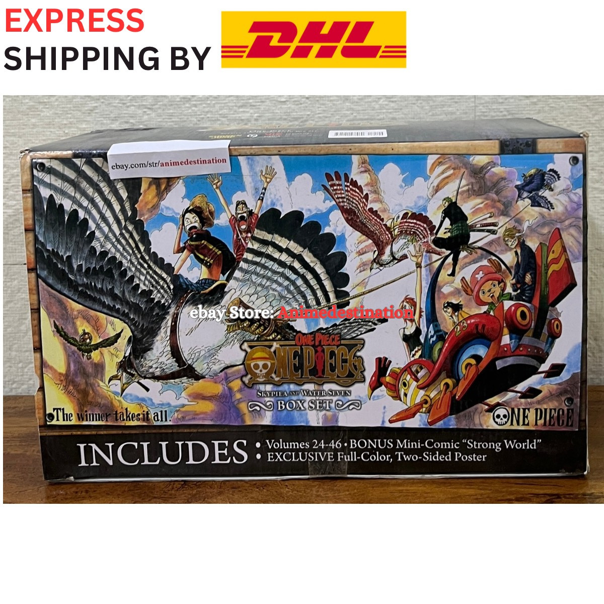 Juego de caja de una pieza 2 vol. Manga Skypeia and Water Seven 24-46 (inglés)