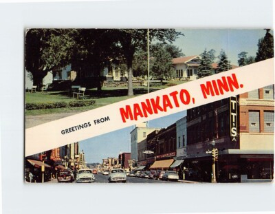 #ad Postcard Greetings From Mankato Minnesota USA $3.46