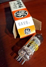 1 6AV6 NOS GE EXECUTONE radio audio amplifier electron vacuum tube valve tested