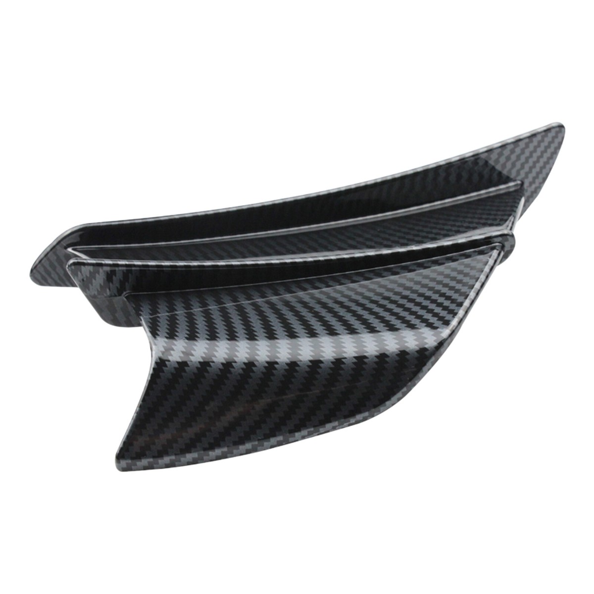 2 Ali Aerodinamiche Universali Per Moto + Deflettore - In ABS, Nero O Rosso, Per Ducati/Kawasaki