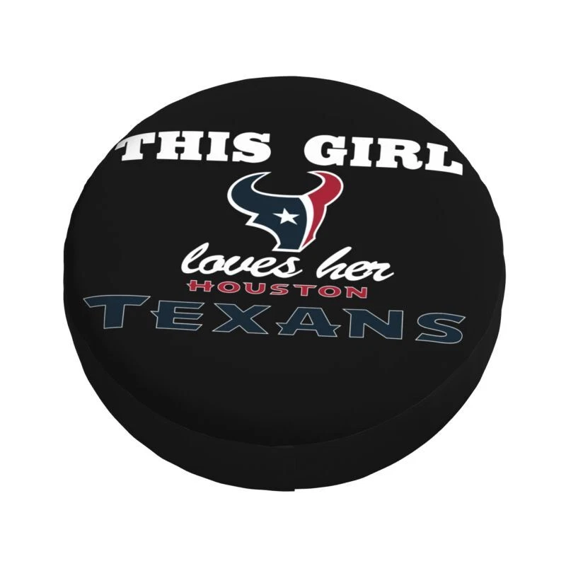 "This Girl Loves Her"Houston Texans Auto Car Tire Cover Spare Tire Cover