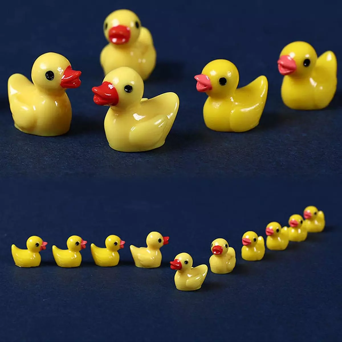 100 Pcs Resin Micro Landscape Mini Garden Figurine Tiny Ducks Figures