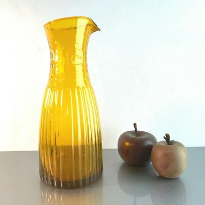 Karaffe Krug Kanne 60er 70er Wasserkrug gelb 26,5 cm  - Bild 1 von 4