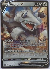 Aggron V 96/172 Holo Ultra Rare Brilliant Stars Pokemon TCG NM