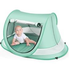 Kapeazo Baby Beach Tent, Large Pop Up Portable Sun Shade with Mosquito Net, I...