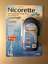 Nicorette Ice Mint Lozenge 4 mg 20 Lozenges Exp 2/2028 Anti Smoking Aid