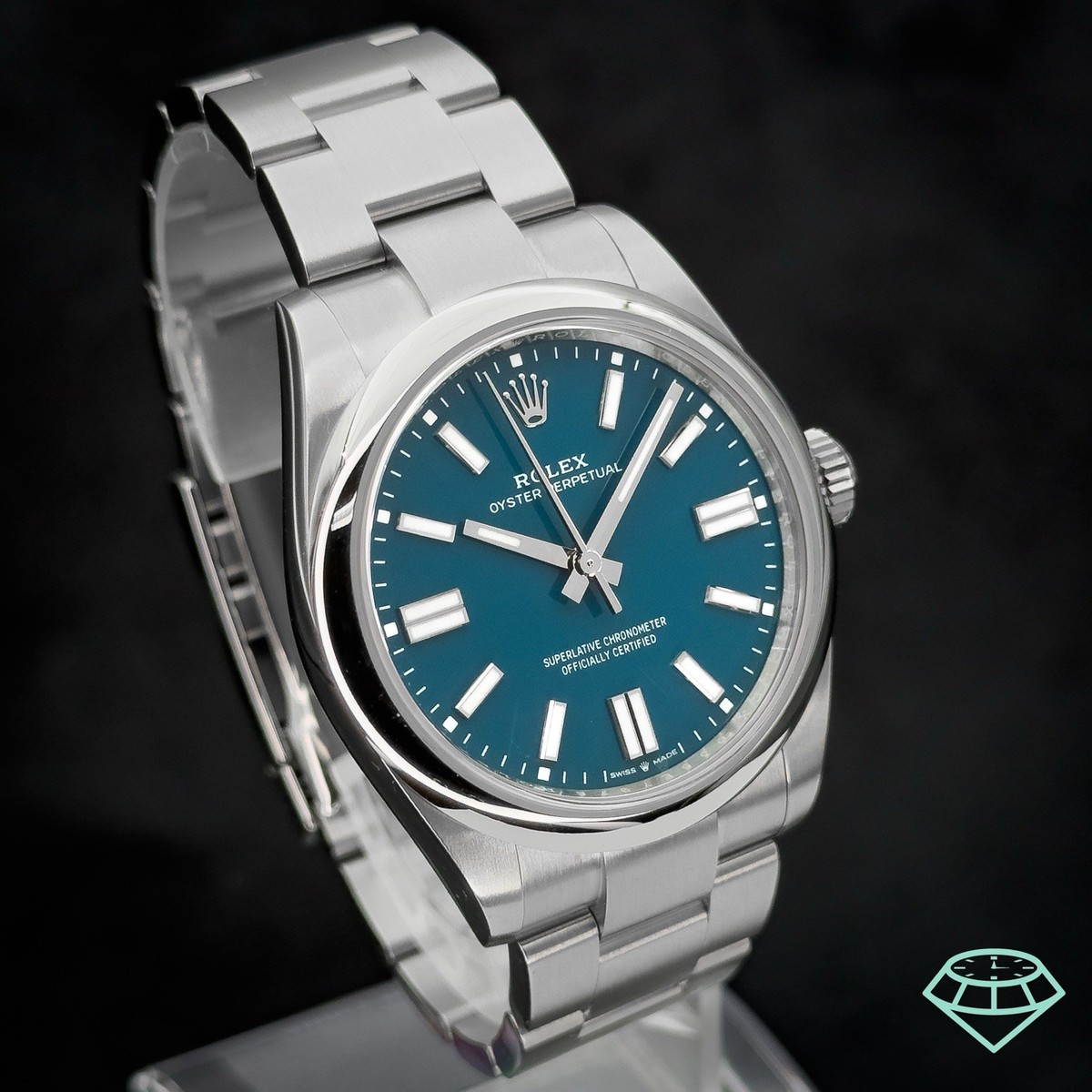 Rolex Oyster Perpetual 41 134300 Mediterranean Blue Dial Box and
