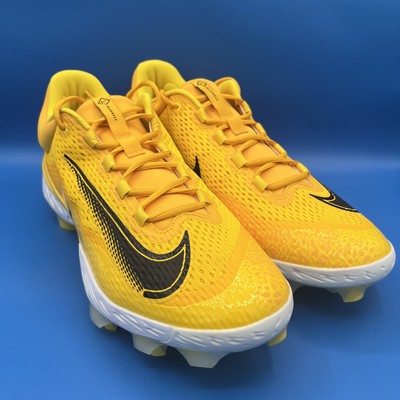 Nike Alpha Huarache Elite 4 MCS Yellow Baseball Cleats  display picture 1