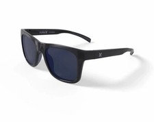 Hurley Mens Polarized Sunglasses Shiny Black Sunrise with Case HSM3000PXWM