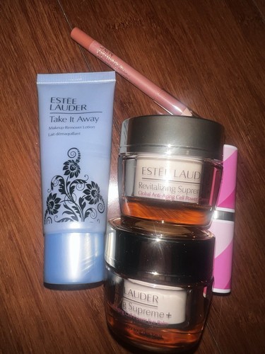 NEW Estee Lauder Giftset: Lipstick, Creams, Lipliner, Serum, Remover FREE SHIP