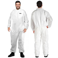 Hazmat Suit Disposable Coverall Heavy Duty Full Body Painters Suit Breathable Uk