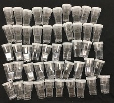 10ml/20ml Clear Plastic Sample Tubes W/Tops, NEW Lot Of 49 .