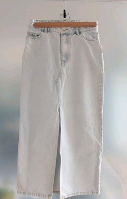 Jeansrock Hellblau Blau Schlitz Rock Jeans Damen Gr 34 H&M wie neu!