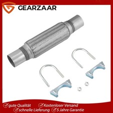 Flexrohr Auspuff + 2x Schellen Ø45 kompatibel mit Opel Astra H Astra J Corsa D