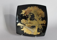 Rosenthal Porcelaine Noir Schale Björn Wiinblad schwarz gold 17,5 cm