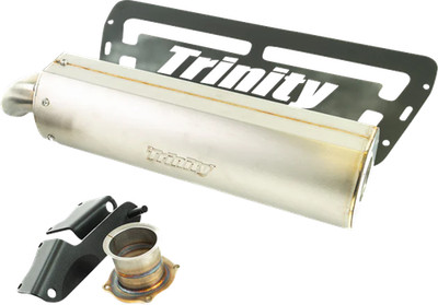 TRINITY RACING Stage 5 Single Slip-On Muffler - Stainless Steel - RZR XP 1000