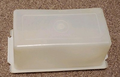 Tupperware Butter Dish Keeper, #639 #638 1 Pound, 4 Sticks Sheer White Vintage
