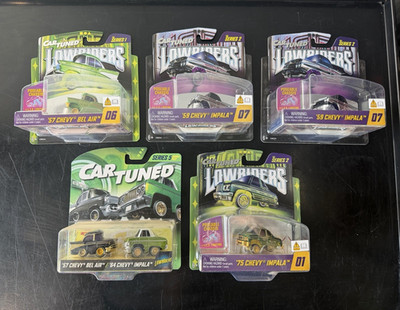 MGA CarTuned Lowriders Series 2 Lot of 5 Diecast Cars LED Poseable Chassis