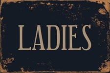 Ladies Room Restroom Vintage Aluminum Tin Metal Signs Home D cor 8x12