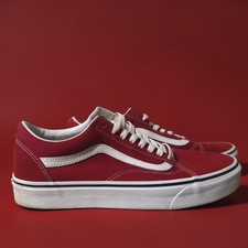 Vans Old Skool Shoes Mens 9 Womens 10.5 Red W...