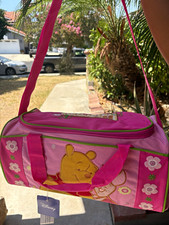 Disney Winnie the Pooh Small 15L Pink/Green Kids Gym Bag Zip Adjustable Strap