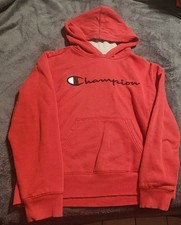 CHAMPION HOODIE SWEATSHIRT  RED Size YOUTH Medium  VGC 