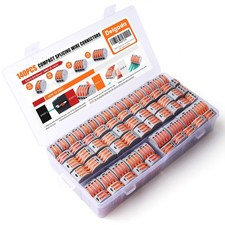 140pcs Wire Connectors Nuts- Assorted Pack with 2/3/4/5 Port Compact Quick Sp...