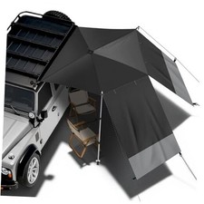 Portable Car Awning for SUV/Truck RV, Shade Waterproof Roof Rack Awning Black