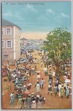 LAGOS Nigeria Ebut Erto am Markttag Postkarte