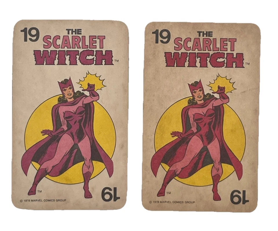 Vintage 1978 Marvel Super-Heroes Card Game INCOMPLETE 34 Cards VTG - Image 4 of 4