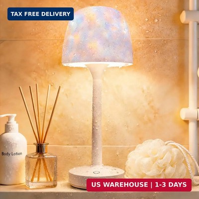 Waterproof Shower Lamp Sets with 16 Color Ocean Wave Projector, Rechargeable LED