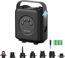 Electric Paddle Board Pump, 20 PSI Rechargeable, Dual-Stage, Auto-Off, 12V DC