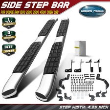 4.25 Chrome Ss 304 Side Stepbars For Dodge Ram 1500 2500 3500 4500 Crew Cab 4.25 Chrome Ss 304 Side Stepbars For Dodge Ram 1500 2500 3500 4500 Crew Cab