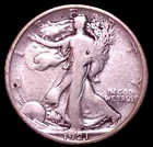 1921-D WALKING LIBERTY HALF DOLLAR 50C