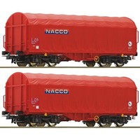 Roco 6600226 H0 2Er Set Schiebeplanenwagen, Nacco, Ep. VI H0 + Neu