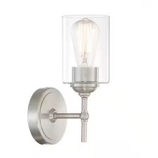 Ayelen Brushed Nickel Opal White Glass Indoor Wall Sconce, Modern Wall Light