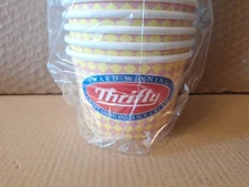 RARE THRIFTY 50 Pack Paper Ice Cream Cups 8oz Desert Party Birthday 
