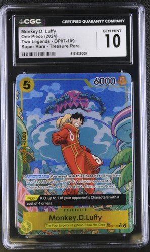 Monkey.D.Luffy (Treasure Rare) graded CGC 10 for sale on eBay