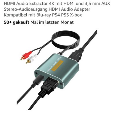   HDMI Audio Extractor NEU Splitter Adapter TV PC Playstation uvm  