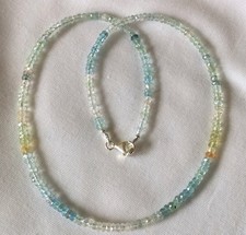 Beryll Kette unbehandelt - Aquamarin - Heliodor - 50 ct. Karat - 50 cm