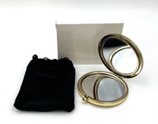 Lancome Absolue Cosmetic  Beauty Makeup Compact Double Face Mirror ~ Gold