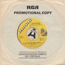 Anthony Raye Give Me One More Chance Grapevine  GRP 147 DEMO Soul Northern Motow