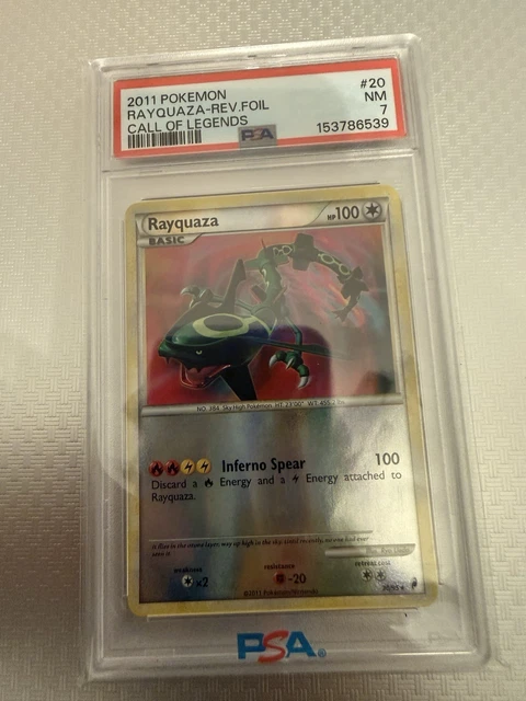 Pokemon TCG Rayquaza 20/95 Reverse Holo Rare Call of Legends Psa 7