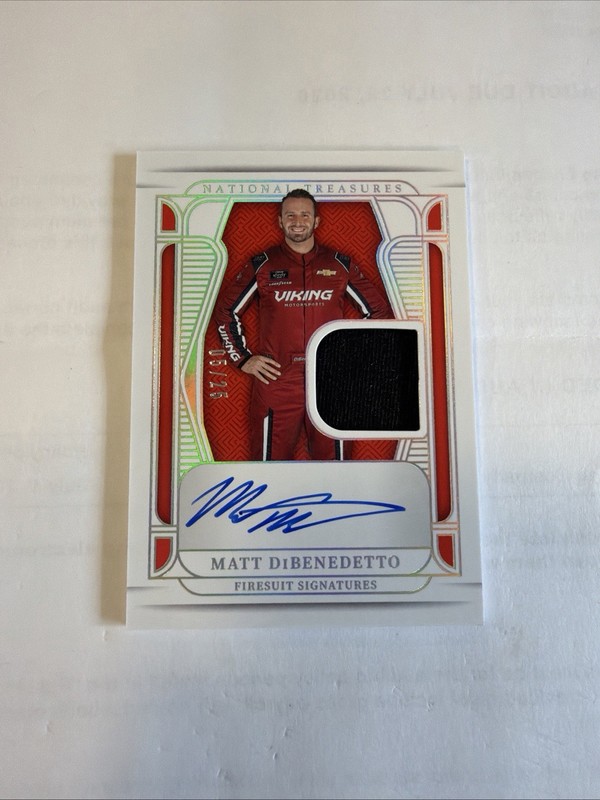 Matt DiBenedetto 2025 National Treasures No.FS-MDB #05/25 Autographed Relic Card
