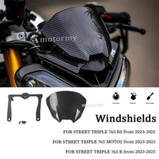 Carbon Fly Screen Windshield Windscreen For Street Triple 765 RS Moto2 2023-2025
