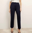 MM. Lafleur Dark Navy Washable Wool Straight Trousers Size 6 — photo 1