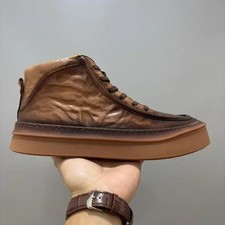 Autumn And Winter Shoes Genuine Leather Round Heel High Retro