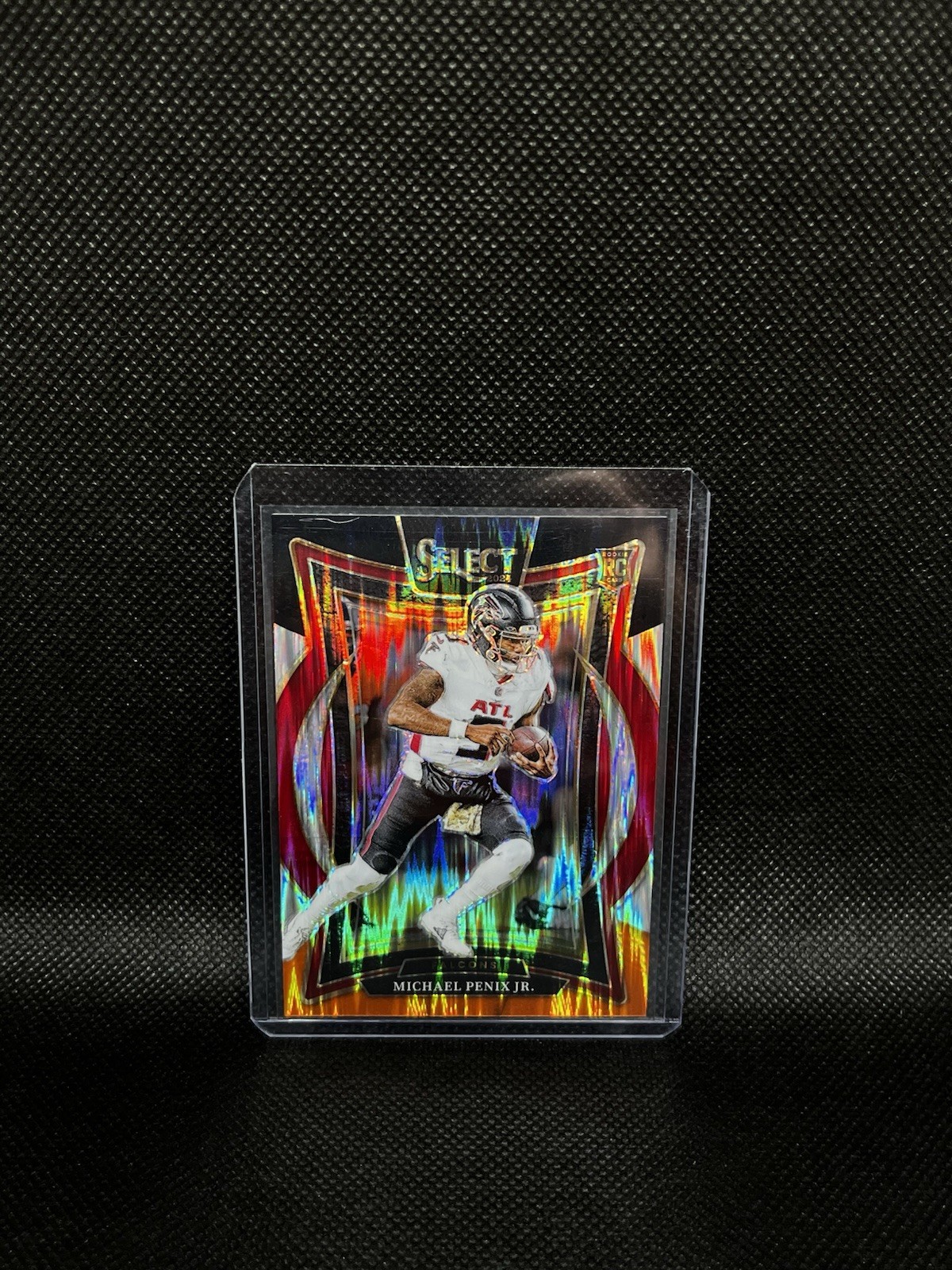 2024 Panini Select Concourse Michael Penix Jr. #80 Black & Orange Shock Prizm RC